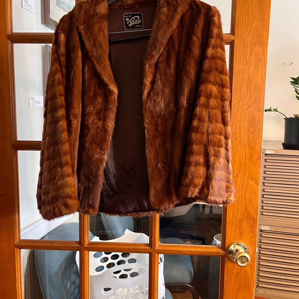 Custom Made Chestnut Colored Mink Jacket
